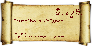 Deutelbaum Ágnes névjegykártya